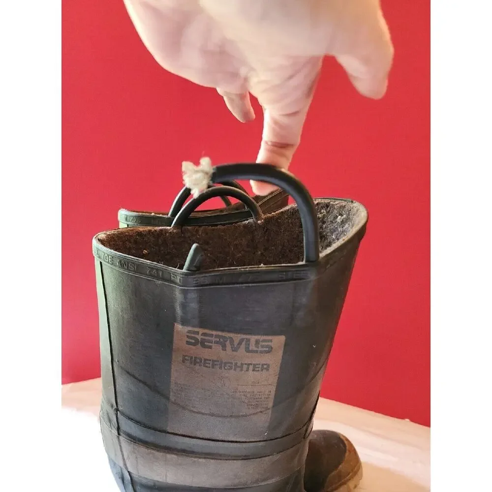 Servus Fire Firefighter Boots 9 Wide Steel Toe Insulated Union USA Model #72S4